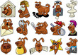 funny dogs set
