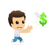 funny cartoon casual man