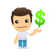 funny cartoon casual man