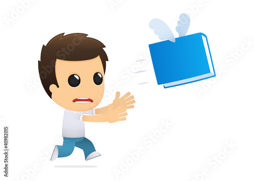 Vector: funny cartoon casual man funny cartoon casual man