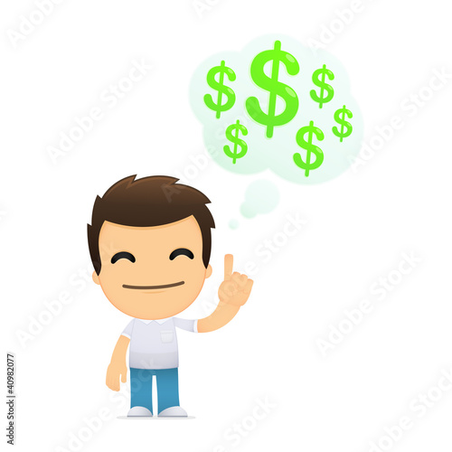 Vector: funny cartoon casual man funny cartoon casual man