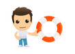 funny cartoon casual man