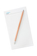 Pencil and blank notepad