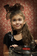 Girl with gramophone Girl with gramophone