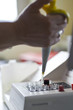 examining in the laboratory