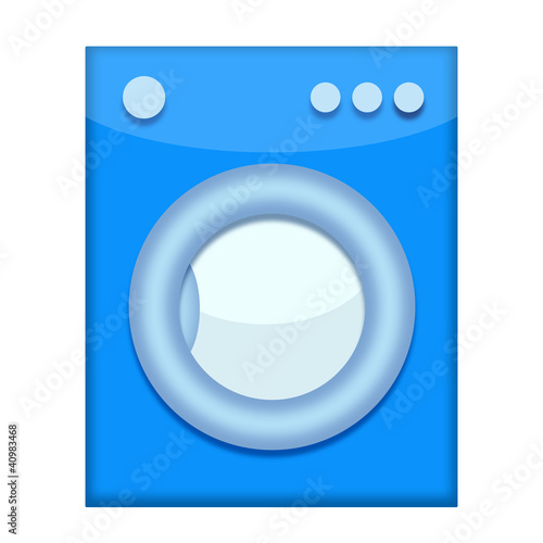 Illustration: Washing machine isolated on white background Washing machine isolated on white background