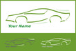 Vektor: Icone Voiture Automobile en Vert pour Design Logo Icone Voiture Automobile en Vert pour Design Logo