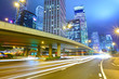 urban city with car light
