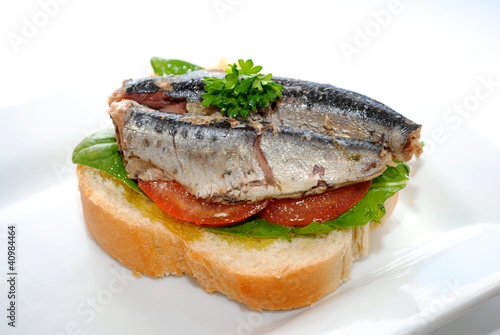 Photo: Open Faced Sardine Sandwich Open Faced Sardine Sandwich