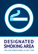 Label smoking area sticker