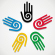 Vektor: Olympics Games 2012 hands Olympics Games 2012 hands