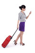 Businesswoman with suitcase