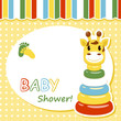 Baby arrival card. Vector illustration Baby arrival card. Vector illustration