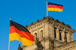 German flags at the Reichstag