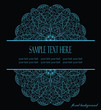 original card with lacy ornament on a black background