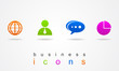 Logos and business icons. Logos and business icons.