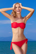 Beautiful woman in red bikini