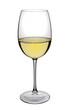Photo: Glass of white wine on a white background Glass of white wine on a white background