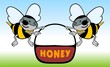 Bees with honey