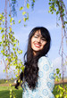 Photo: Happy girl on spring breeze Happy girl on spring breeze