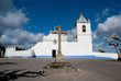 church, cross and trees