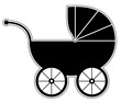 Baby Carriage - Isolated silhouette
