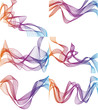Set of Abstract wave pattern backgrounds