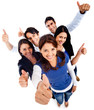 People with thumbs up