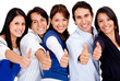 People with thumbs up