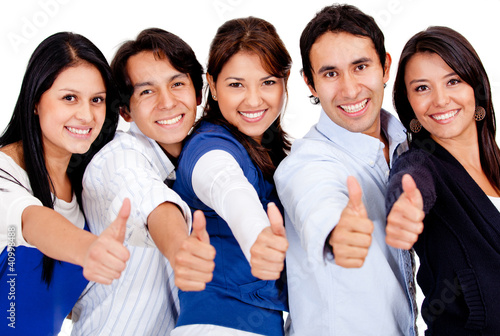 Photo: People with thumbs up People with thumbs up