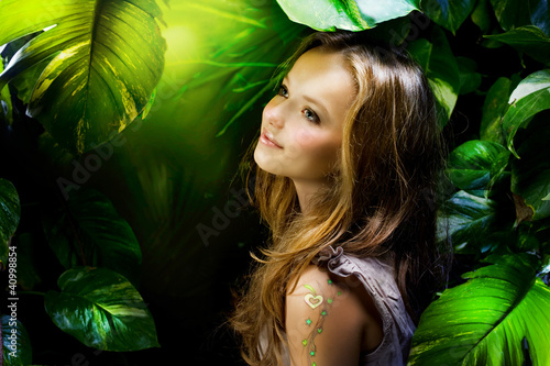 Photo: Beautiful Girl in Jungle Beautiful Girl in Jungle