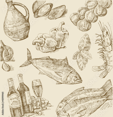 Vector: food background food background