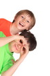 Happy young brothers