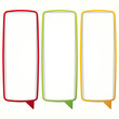 Colorful speech bubble frames. Colorful speech bubble frames.