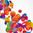 Abstract colorful arc-drop background. Abstract colorful arc-drop background.