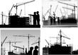 Vector: four industrial compositions collection four industrial compositions collection