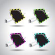 colored glossy blank 3d element with metal pipe colored glossy blank 3d element with metal pipe