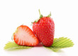 fresh strawberries on white fresh strawberries on white