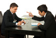Business men discussion at meeting