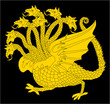 gold dragon with seven heads gold dragon with seven heads