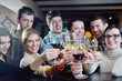 Group of happy young people