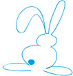 lapin bleu de dos lapin bleu de dos