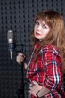 girl with  microphone