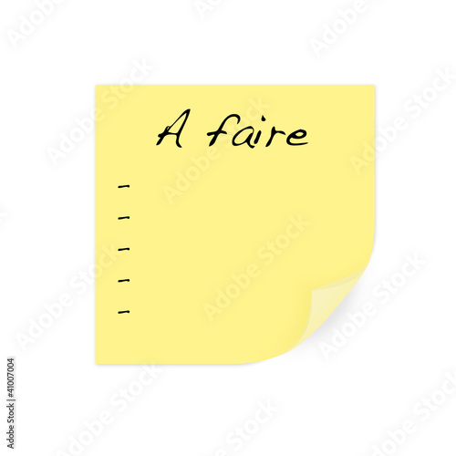 Illustration: A faire - liste sur post-it A faire - liste sur post-it