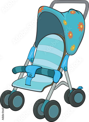 Vector: Blue Baby Carriage Blue Baby Carriage