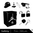 Safety and security.Vector illustrations