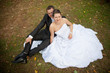 young wedding couple