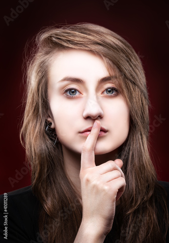 Photo: gesture of quiet gesture of quiet