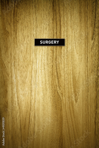Photo: surgery sign on door surgery sign on door