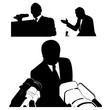 Business/political speaker silhouettes